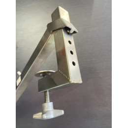 Струбцина для крепления датчика эхолота быстросъемная из нержавеющей стали