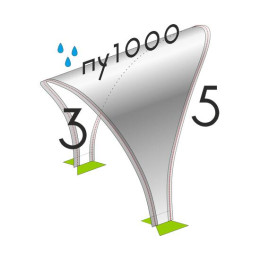 Соединение палаток ЛОТОС 3/5 (салатовый, ПУ1000)