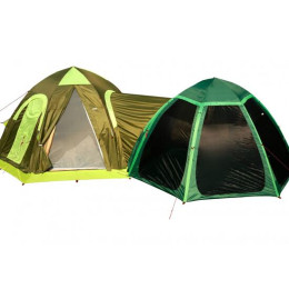 Соединение палаток ЛОТОС 5/5 с Дверью (оливковый, ПУ3000)