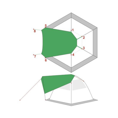 Козырёк Лотос 5 (Летний)