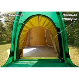 Соединение палаток ЛОТОС 5/5 с Дверью (оливковый, ПУ3000)