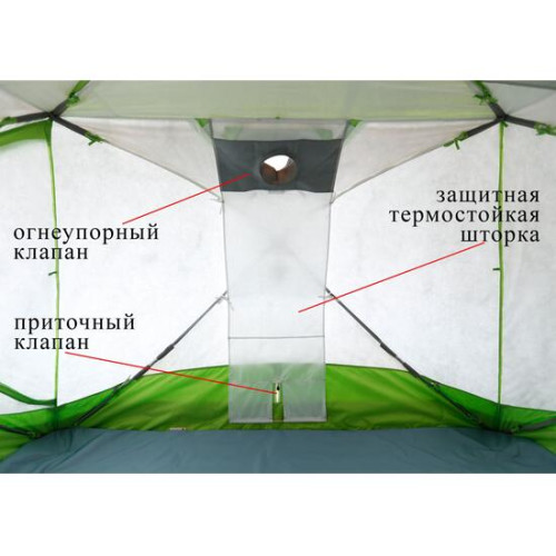 Клапан огнеупорный для палаток ЛОТОС КУБ (со шторкой кремнезем 1000°С)