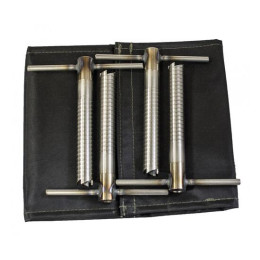 Ввертыши в чехле (Подвижная ручка, нерж.сталь 16*1,5*130 мм, комплект 6 шт)