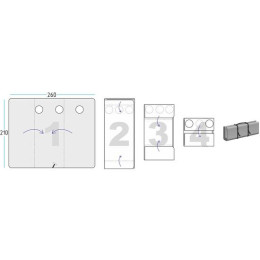 Дно гидро-термоизоляционное ЛОТОС КУБ 4 (260х210) с фланцами