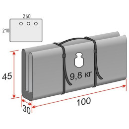 Дно гидро-термоизоляционное ЛОТОС КУБ 4 (260х210) с фланцами