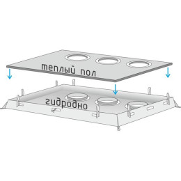 Дно гидро-термоизоляционное ЛОТОС КУБ 4 (260х210) с фланцами