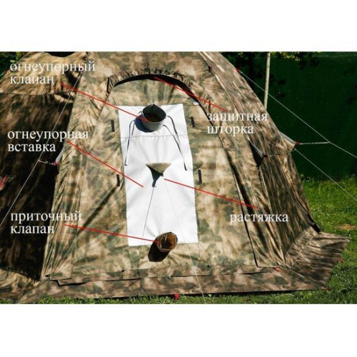 Стенка огнеупорная ЛОТОС-5У (кремнезем, со шторкой, камуфляж)