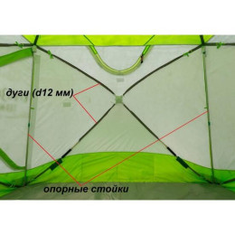 Стойки опорные 166 см для палатки КубоЗонт, комплект 4 шт в чехле