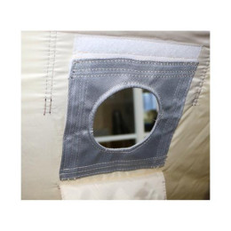 Термостойкая накладка на окно под газоотводную трубу D 100 мм