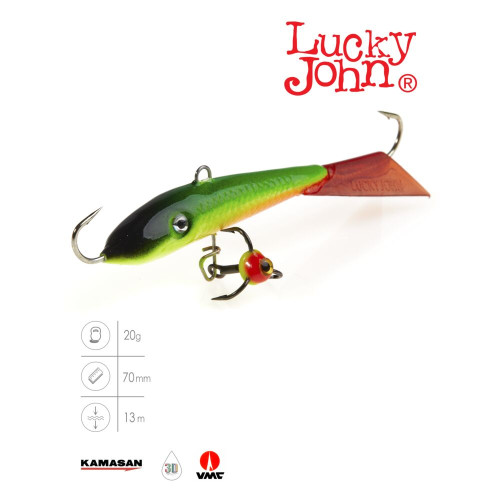 Балансир Lucky John FIN 5 + тр. 70мм/12HRT блистер