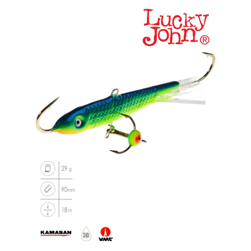 Балансир Lucky John CLASSIC 9 + тр. 90мм/15H блистер