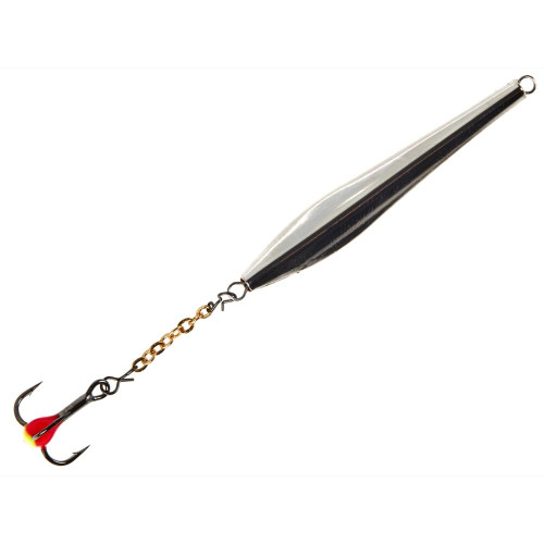 Блесна вертикал. зим. Lucky John DOUBLE BLADE с цеп. и тр. 45мм GC блистер