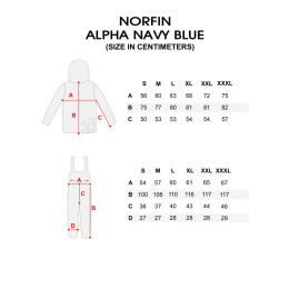Костюм демисезон. Norfin ALPHA NAVY BLUE 01 р.S