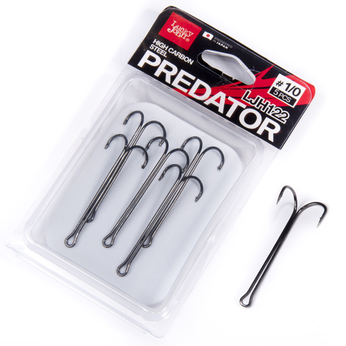 Крючки-двойники Lucky John PREDATOR сер.LJH122 разм.008 6шт.