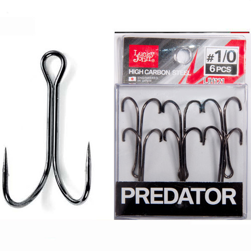 Крючки-двойники Lucky John PREDATOR сер. LJH121 разм.006 8 шт.