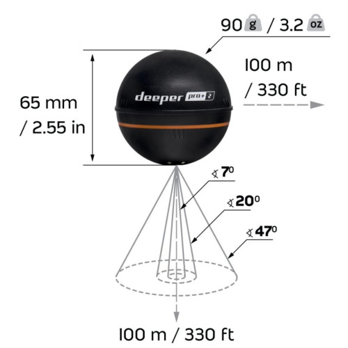 Беспроводной эхолот Deeper PRO +2