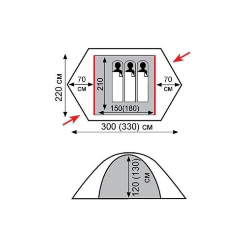 Палатка Экспедиционная Tramp Rock 2 Green (V2)
