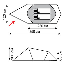 Палатка Экспедиционная Tramp Bike 2 (V2)