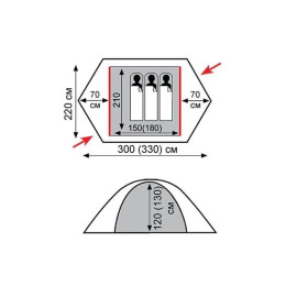 Палатка Экспедиционная Tramp Rock 3 Green (V2)