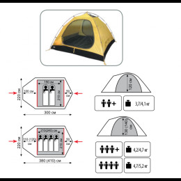 Палатка Экспедиционная Tramp Mountain 4 (V2)
