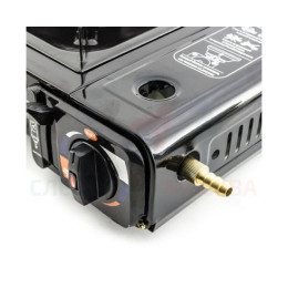 Плита настольная газовая Следопыт Black PF-GST-N10 с переходником