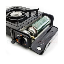 Плита настольная газовая Следопыт Black PF-GST-N10 с переходником