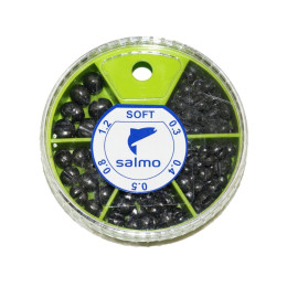 Грузила Salmo ДРОБЬ SOFT мягк. 5 секц. 0.3-1.2г 60г набор 1