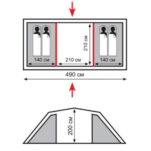 Палатка Кемпинговая Totem Hurone 4 (V2)