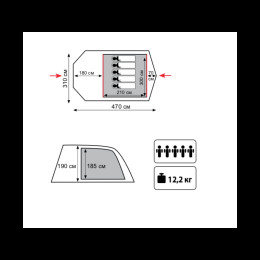 Палатка Кемпинговая Tramp Baltic Wave 5 (V2)