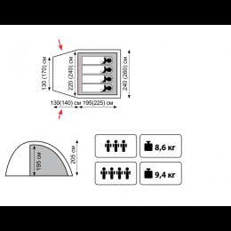 Палатка Кемпинговая Tramp Bell 4 (V2)