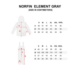 Костюм зим. Norfin ELEMENT GRAY 01 р.S