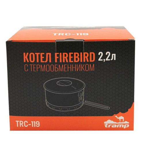 Котелок туристический Tramp Firebird с термообменником из анодированного алюминия 2.2 л TRC-119