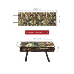 Коврик туристический складной BAY (камуфляж)