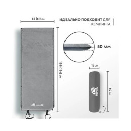 Коврик туристический RSP Velour 50, серый