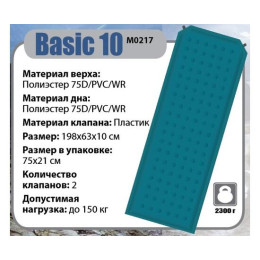 Самонадувающийся коврик BTrace Basic 10