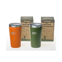 Термостакан металлический Tramp 450 мл оранжевый