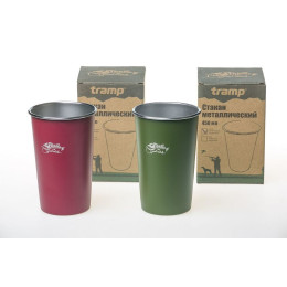 Стакан металлический Tramp 450 мл бордовый