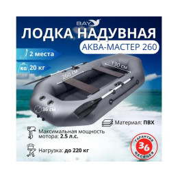 Надувная лодка Аква-мастер 260 графит