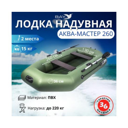 Надувная лодка Аква-мастер 260 зеленый