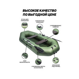 Надувная лодка Аква-мастер 260 зеленый