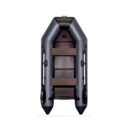 Надувная лодка Аква 2900 (слань-книжка, киль) графит/черный