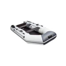 Надувная лодка Аква 2900 (слань-книжка, киль) светло-серый/графит