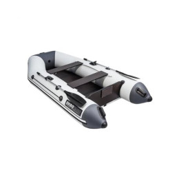 Надувная лодка Аква 2900 (слань-книжка, киль) светло-серый/графит