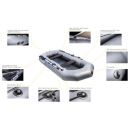 Надувная лодка Апачи 260 графит