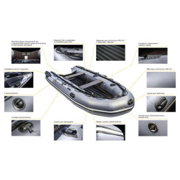 Надувная лодка Апачи (APACHE) 3900 НДНД графит