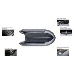 Надувная лодка Апачи (APACHE) 3900 НДНД графит