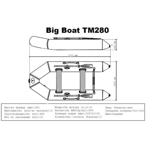 Лодка ПВХ Big Boat TM280