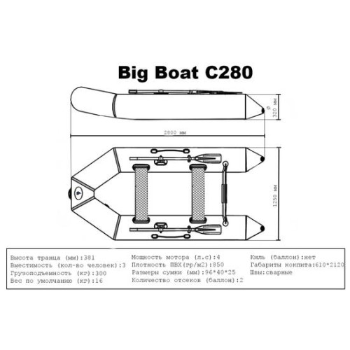 Лодка ПВХ Big Boat С280