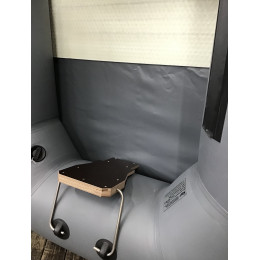 Лодка гребная Polar Bird 280 Т СС Транец ЛЮКС Teal Стеклокомпозит (серый)