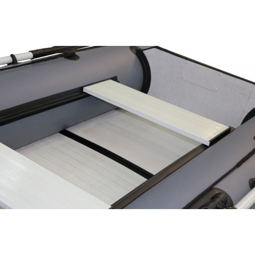 Лодка гребная-моторная Polar Bird 260 ТМ СС Teal Стеклокомпозит (серый)